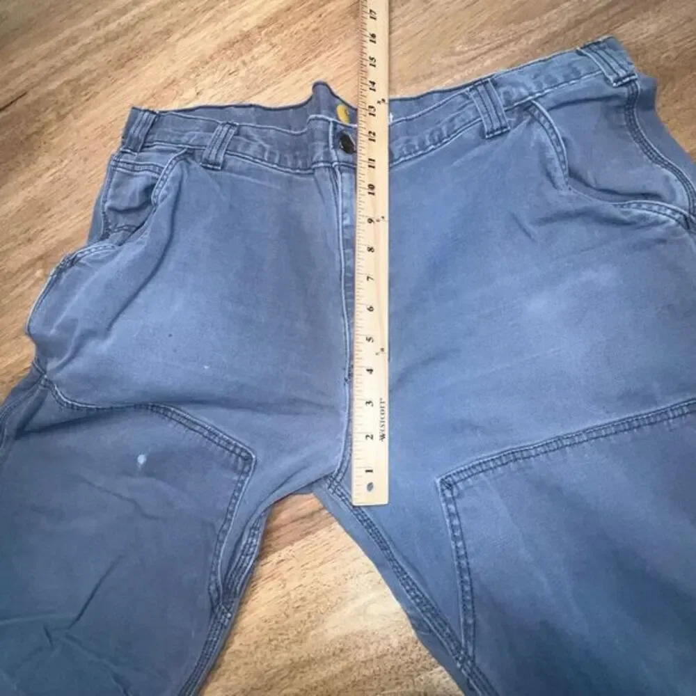 Vtg Carhartt 40x30 mens relaxed fit knees pants‎ washed gray Nicaragua distress